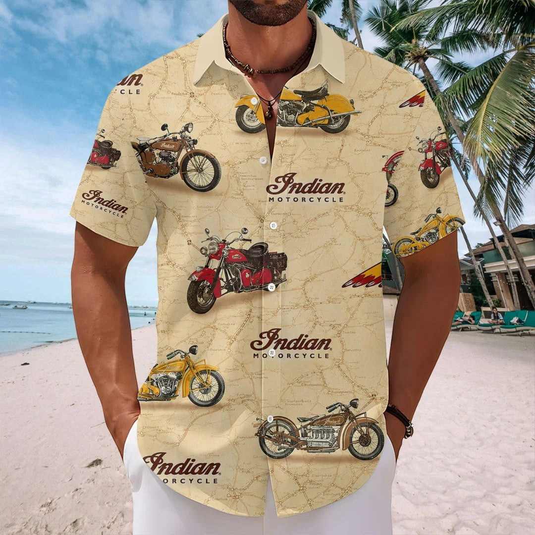 Indian Motorcycle Short Sleeve Button-Down Shirt – HOATT26869