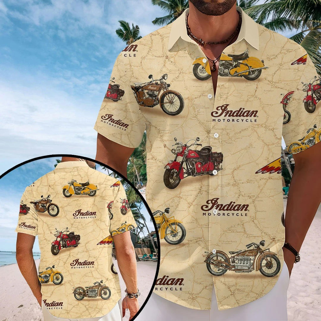 Indian Motorcycle Short Sleeve Button-Down Shirt – HOATT26869