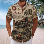 Indian Motorcycle Short Sleeve Button-Down Shirt – MAITM15453