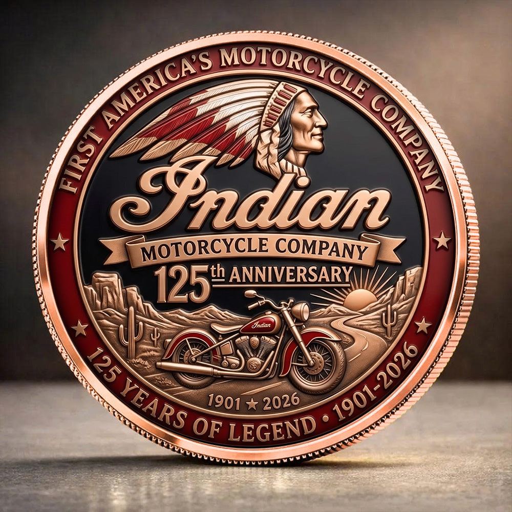 Indian Motorcycle 125th Anniversary Commemorative Coin – TANTN24768