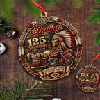 Indian Motorcycle 125th Anniversary Custom Shape 2-side Printed Acrylic Ornament – TANTN26367