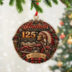 Indian Motorcycle 125th Anniversary Custom Shape 2-side Printed Acrylic Ornament – TANTN26365