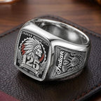 Indian Motorcycle 125th Anniversary 3D Engraved Ring – TMTHU10001