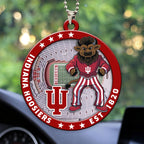 Indiana Hoosiers Football Custom shape 2-sided Acrylic Car Ornament – HOATT13107