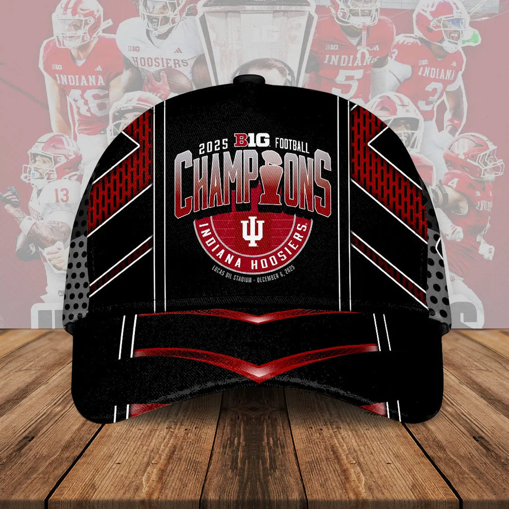 Indiana Hoosiers Football 2025 Big Ten Champions Classic Cap – HOATT14989