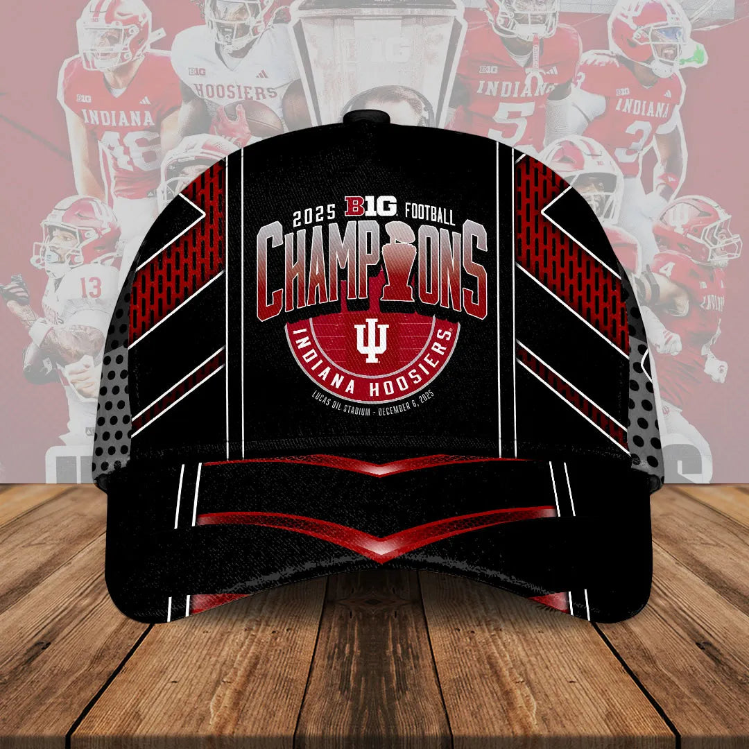 Indiana Hoosiers Football 2025 Big Ten Champions Classic Cap – HOATT14989