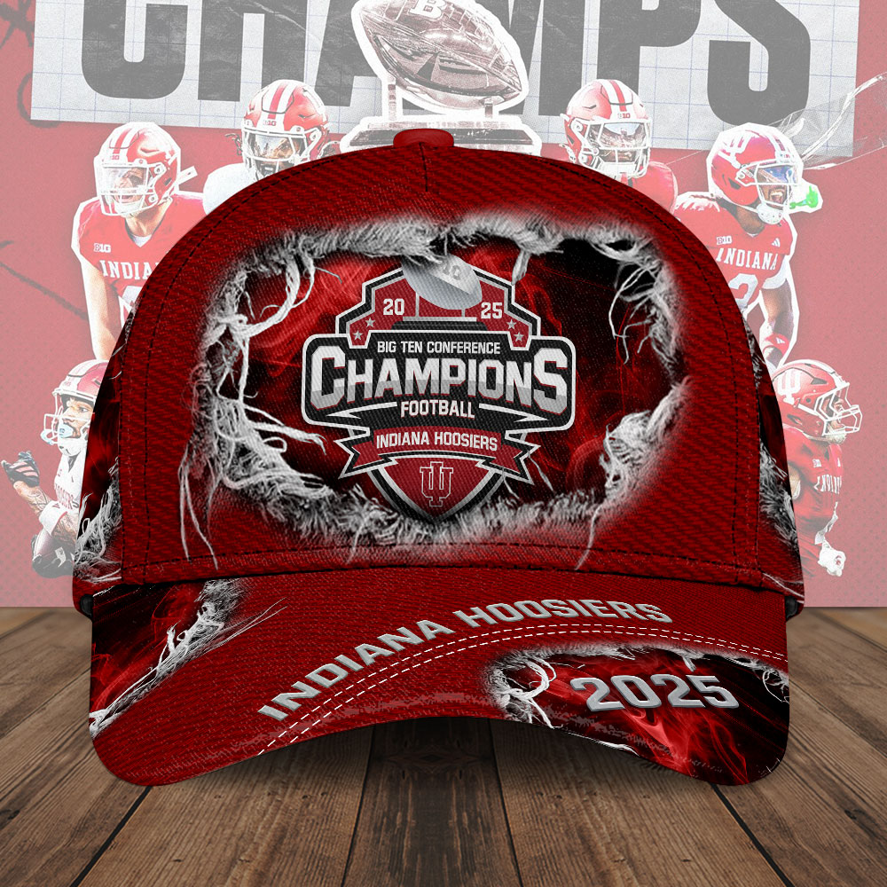 Indiana Hoosiers Football 2025 Big Ten Champions Classic Cap – TMTHU2527
