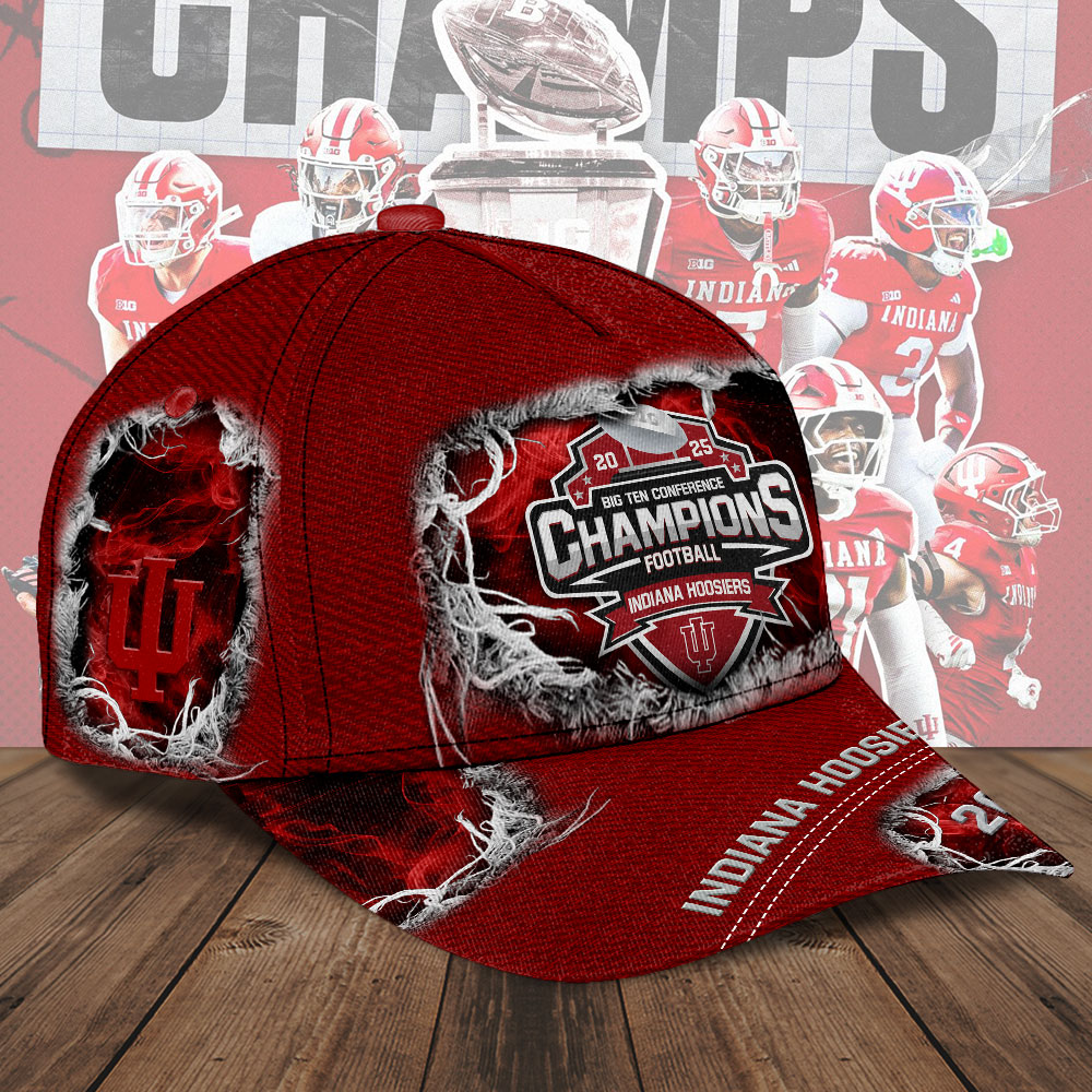 Indiana Hoosiers Football 2025 Big Ten Champions Classic Cap – TMTHU2527