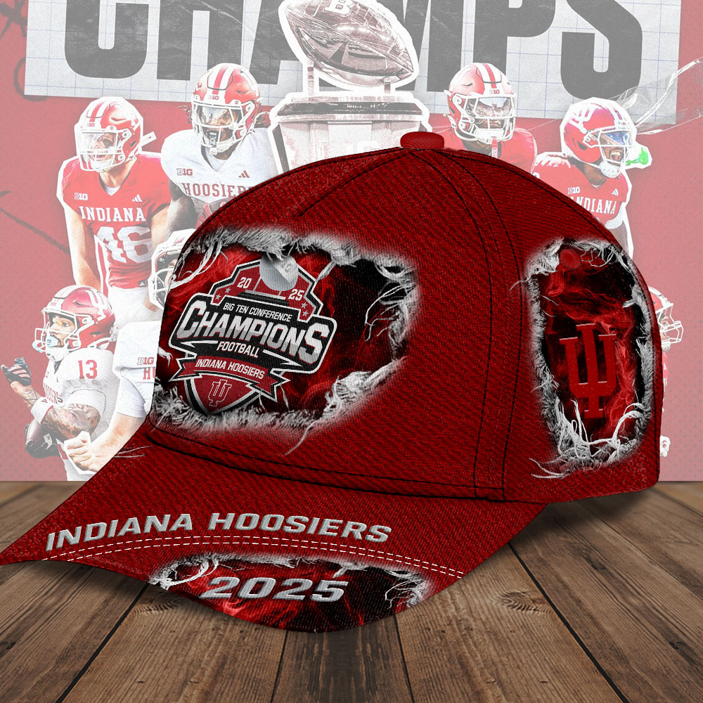 Indiana Hoosiers Football 2025 Big Ten Champions Classic Cap – TMTHU2527