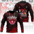 Indiana Hoosiers Football 2025 Big Ten Champions 3D Apparel – HOATT14991