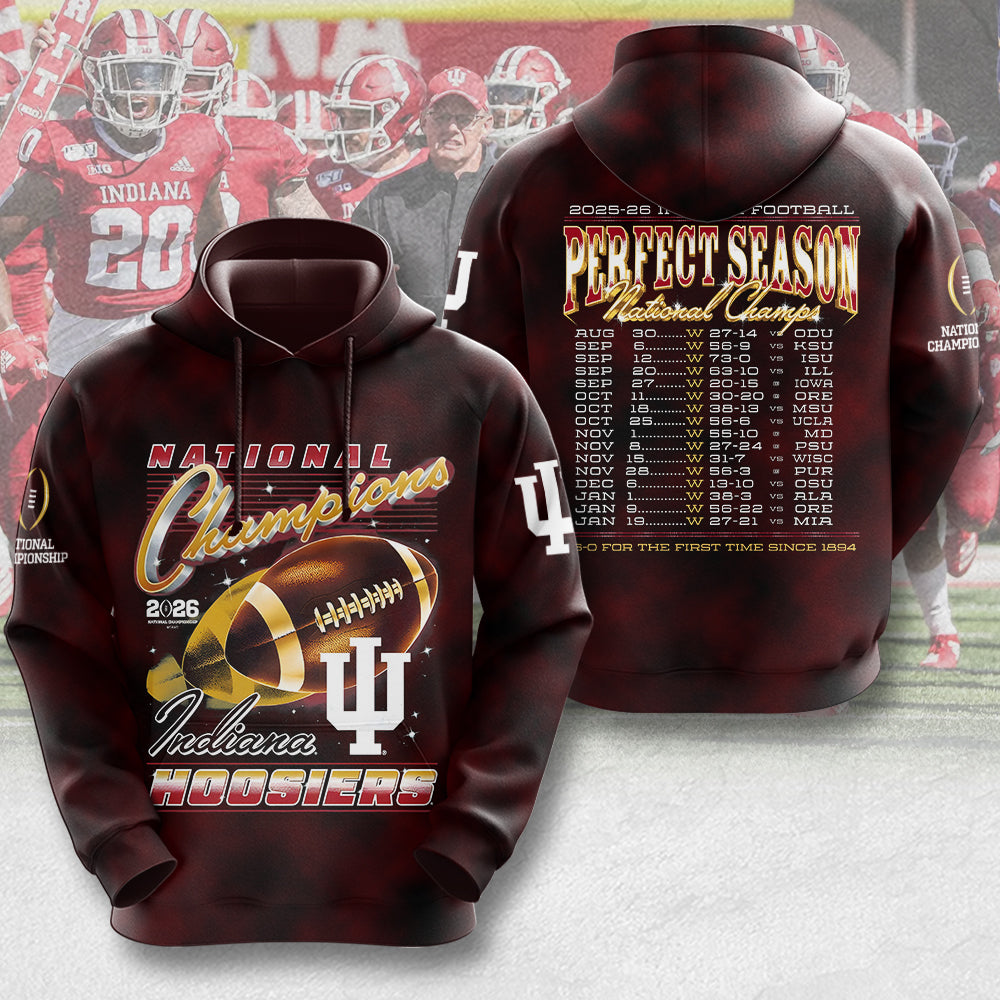 Indiana Hoosiers Football 2025 National Champions 3D Apparel – MAITM14590