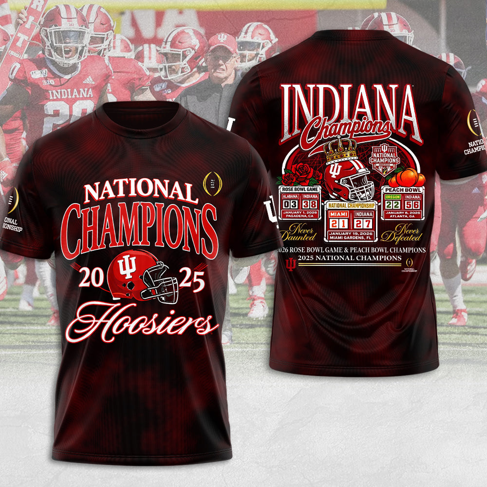 Indiana Hoosiers Football 2025 National Champions 3D Apparel – MAITM14559