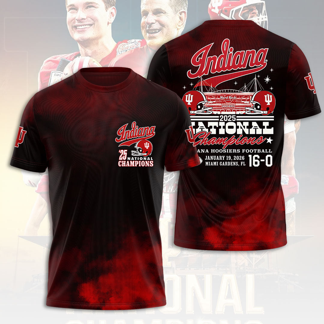 Indiana Hoosiers Football 2025 National Champions 3D Apparel – HOATT15848
