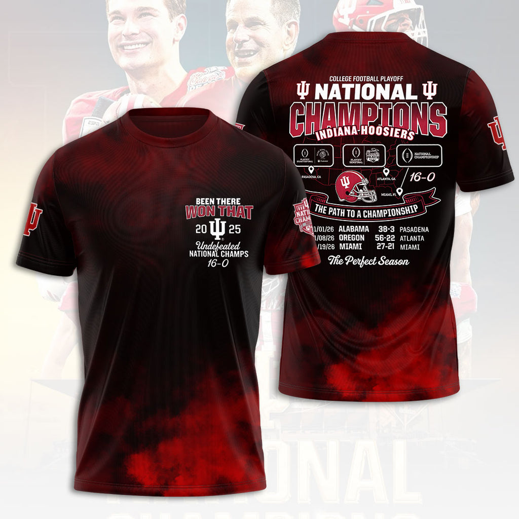 Indiana Hoosiers Football 2025 National Champions 3D Apparel – HOATT15798