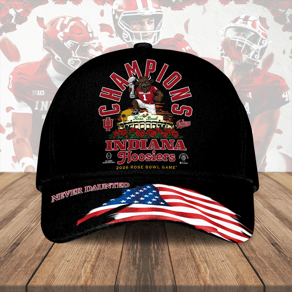 Indiana Hoosiers Football 2026 Rose Bowl Champions Classic Cap – HOATT15451