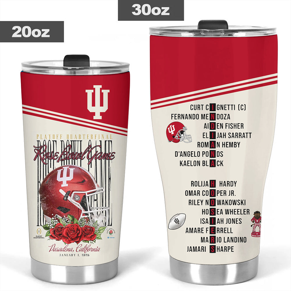 Indiana Hoosiers Football 2026 Rose Bowl Tumbler Cup – MAITM14269