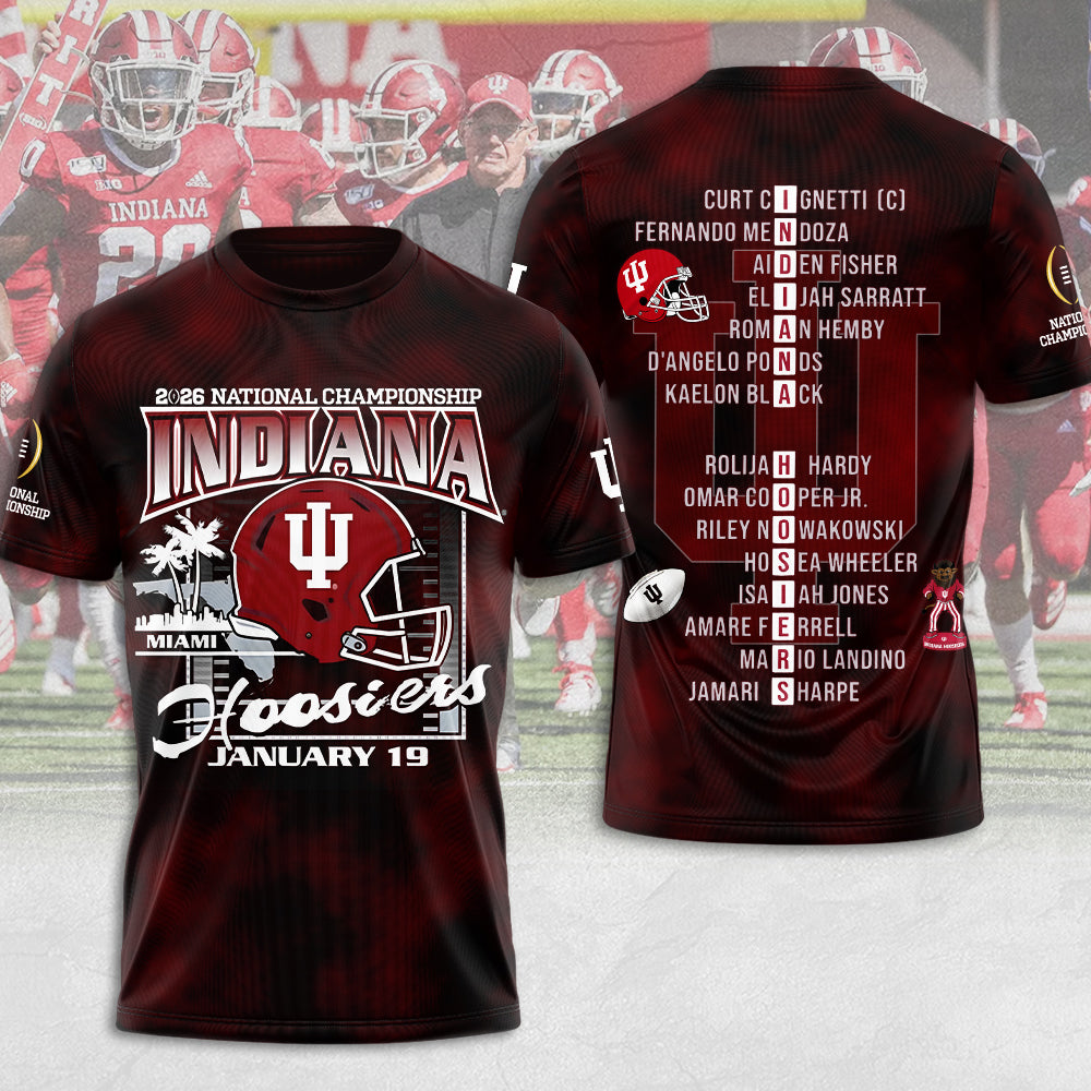 Indiana Hoosiers Football 3D Apparel – MAITM14404