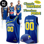 Indiana Pacers ABA 2026 Classic Threads Timeless Pride Personalized Basketball Jersey