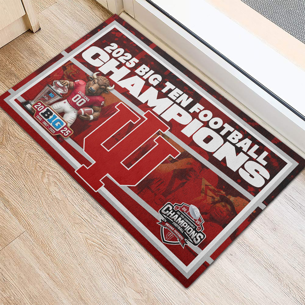 Indiana Hoosiers Football Big Ten Champions Doormat – TMTHU2547