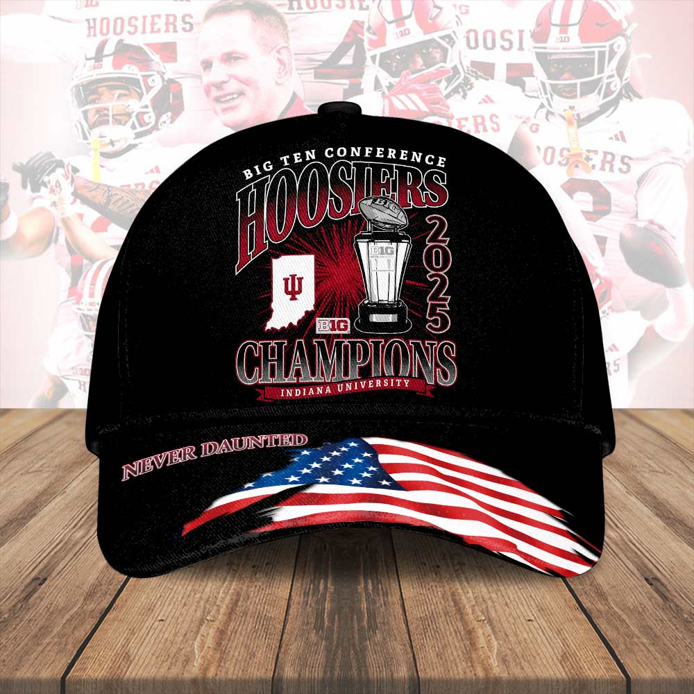 Indiana Hoosiers Football 2025 Big Ten Champions Classic Cap – HOATT15289
