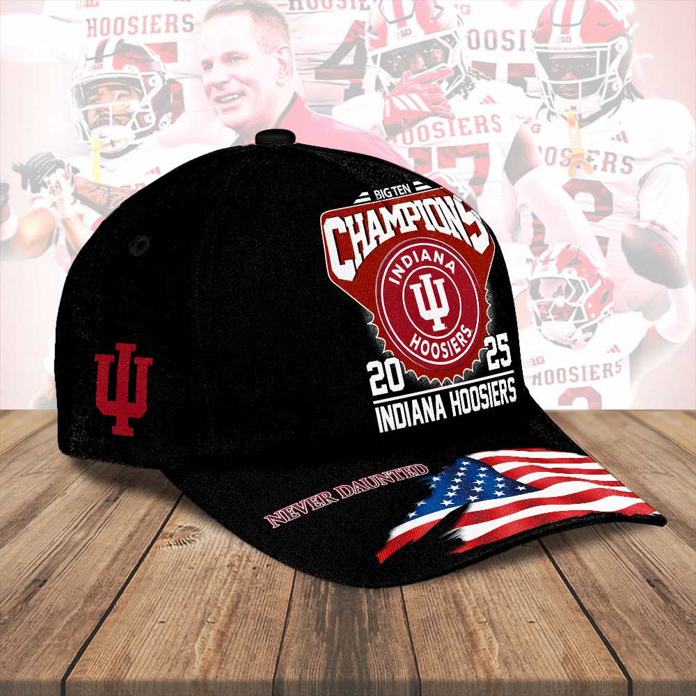 Indiana Hoosiers Football 2025 Big Ten Champions Classic Cap – HOATT15340