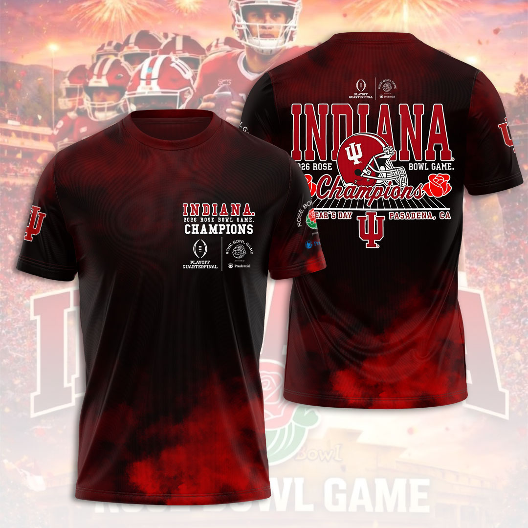 Indiana Hoosiers Football 2026 Rose Bowl Champions 3D Apparel – HOATT15462