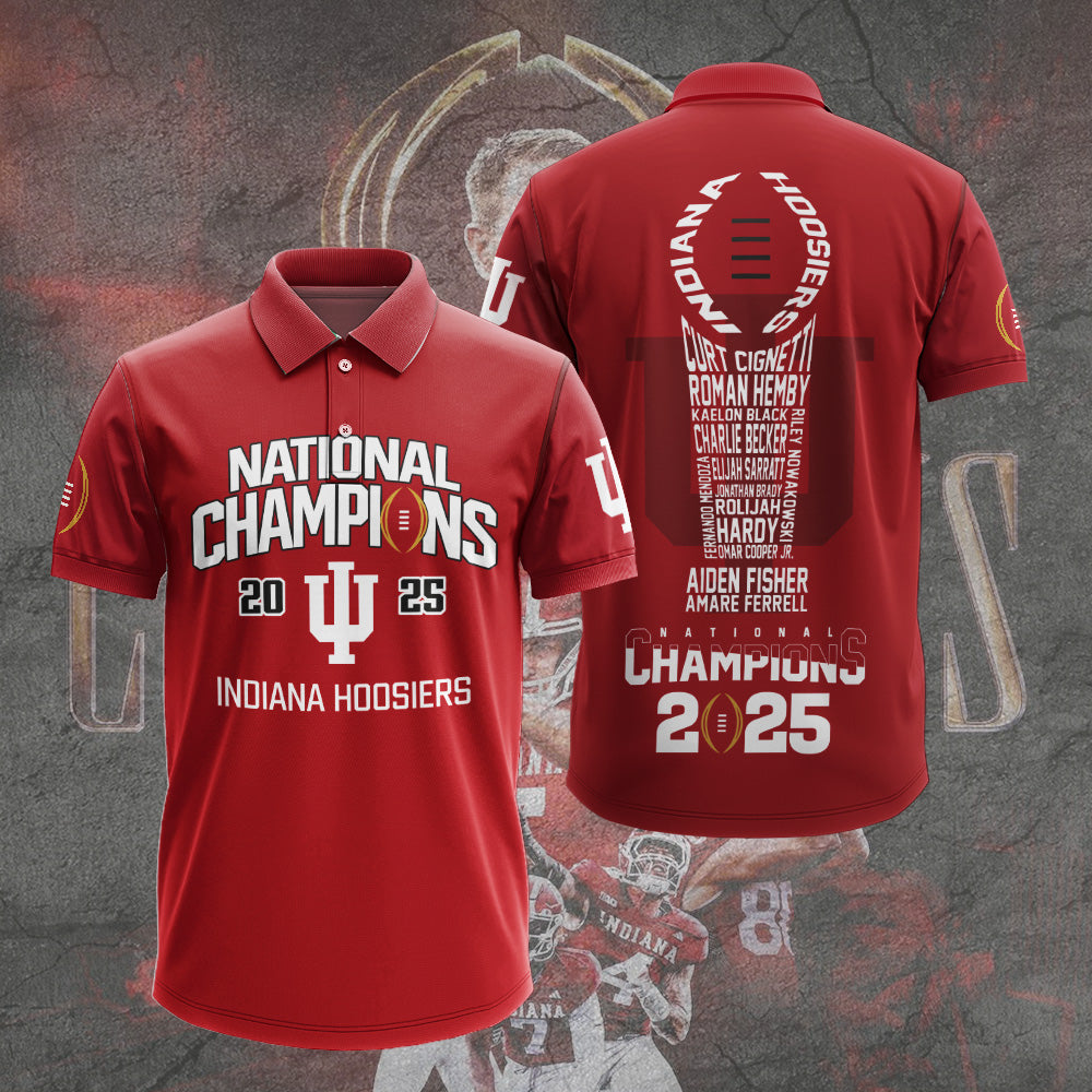Indiana Hoosiers Football 2025 National Champions 3D Apparel – TANTN20482