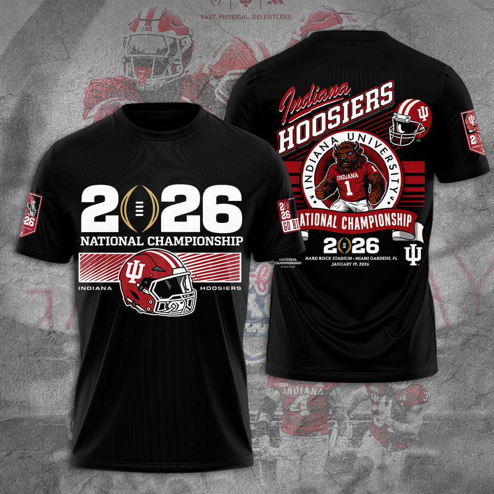 Indiana Hoosiers Football 2026 National Championship 3D Apparel – TANTN20137