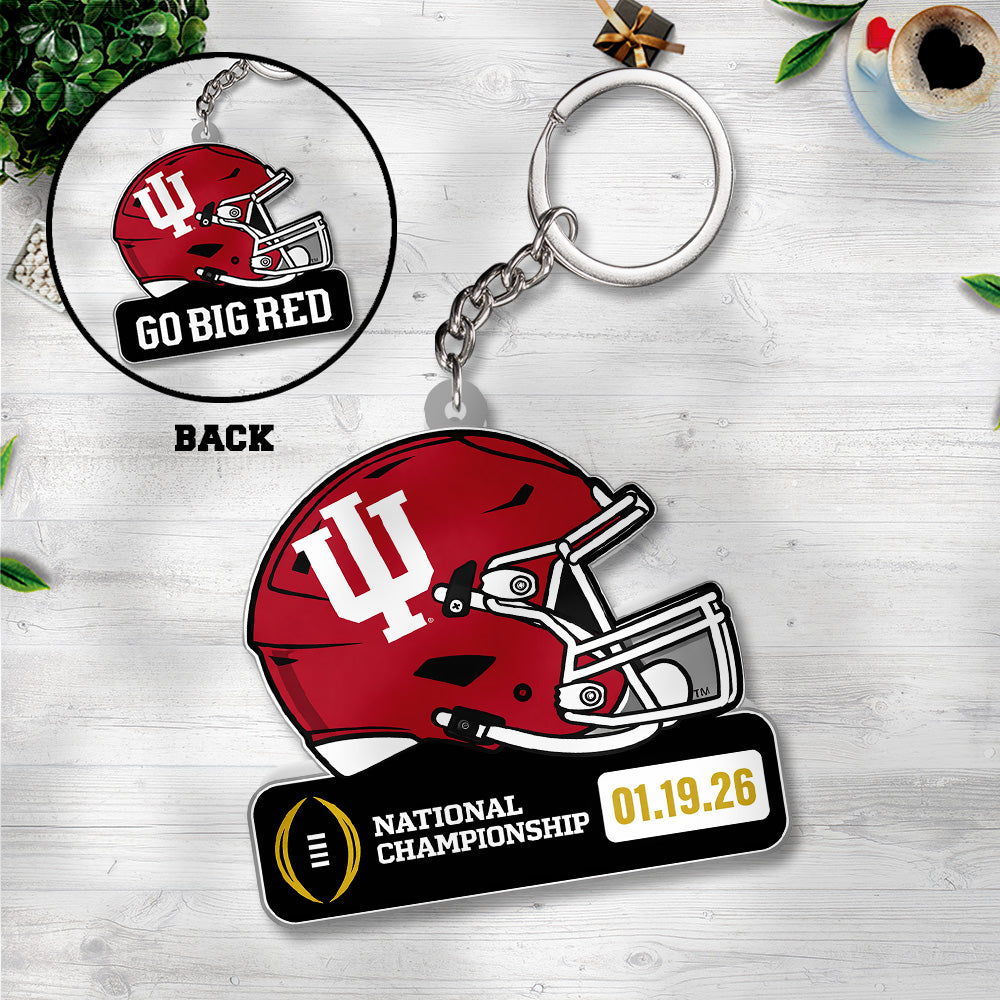 Indiana Hoosiers Football 2026 National Championship Custom Shape 2-sided Keychain – TANTN20163