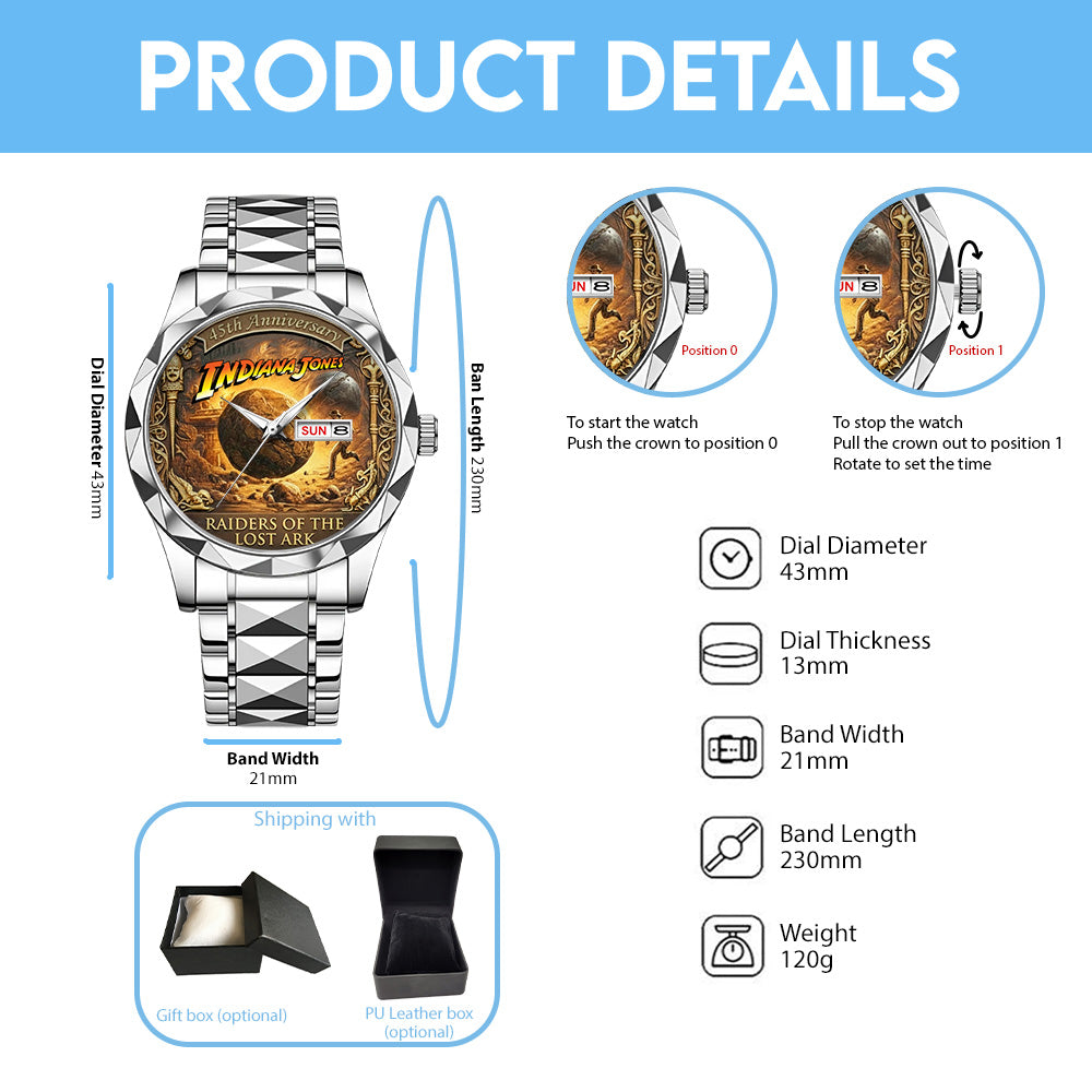 Indiana Jones Raiders of the Lost Ark 45th Anniversary Alloy Luxury Quartz Watch – TANTN20391