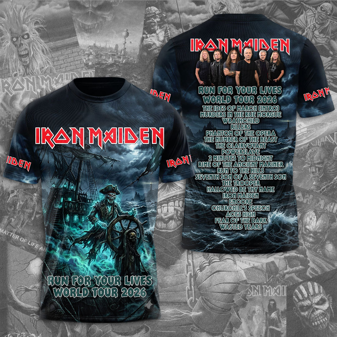 Iron Maiden 2026 World Tour 3D Apparel – TMTHU6710