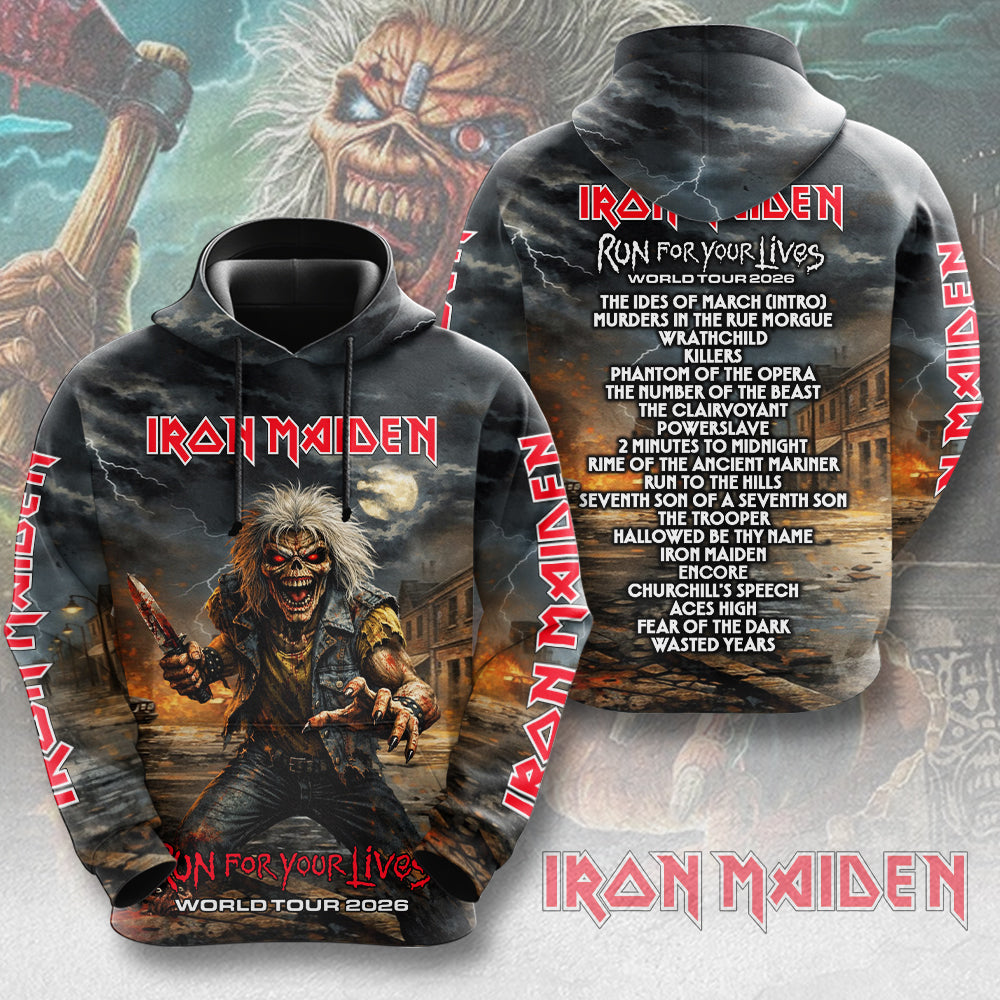 Iron Maiden 2026 World Tour 3D Apparel – TMTHU4908