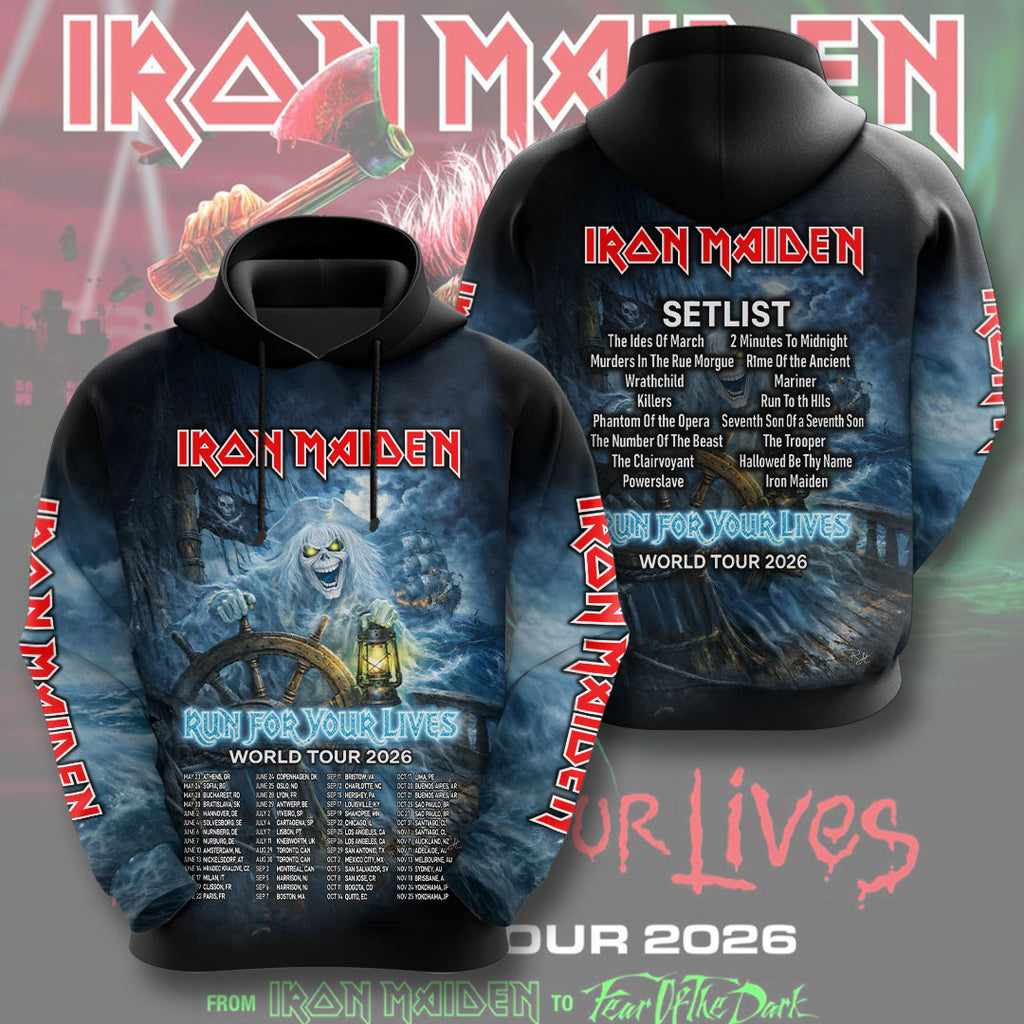 Iron Maiden 2026 World Tour 3D Apparel – TMTHU4575