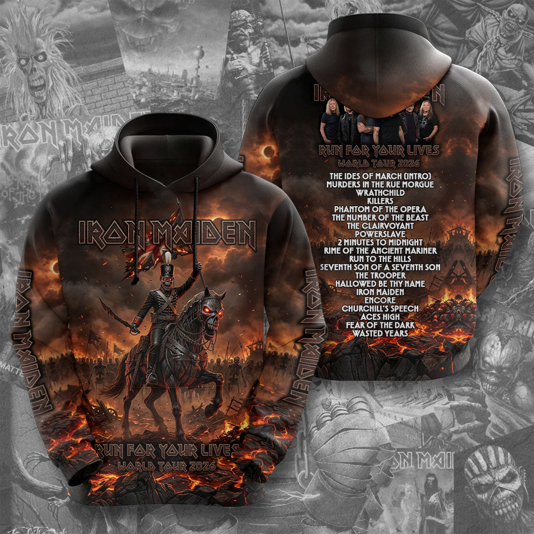 Iron Maiden 2026 World Tour 3D Apparel – TMTHU6266
