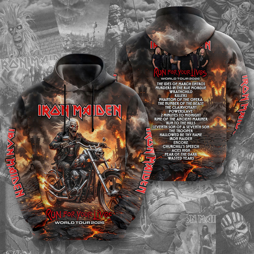 Iron Maiden 2026 World Tour 3D Apparel – TMTHU6267