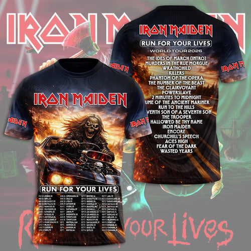 Iron Maiden 2026 World Tour 3D Apparel – TMTHU5427