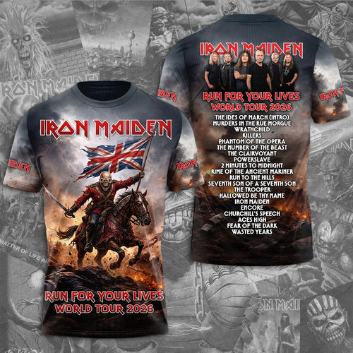 Iron Maiden 2026 World Tour 3D Apparel – TMTHU5630
