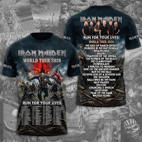 Iron Maiden 2026 World Tour 3D Apparel – TMTHU5960