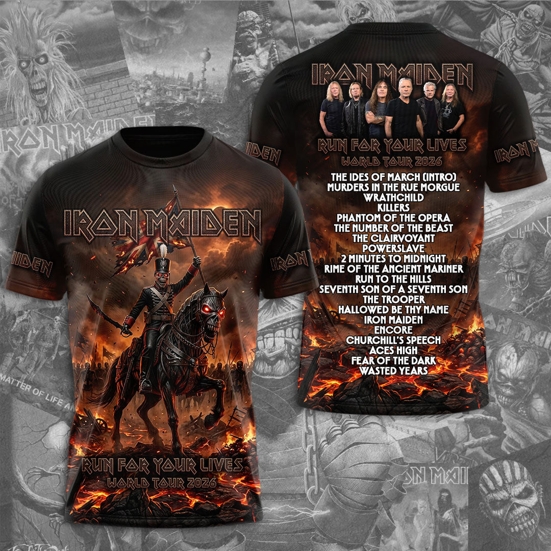 Iron Maiden 2026 World Tour 3D Apparel – TMTHU6266