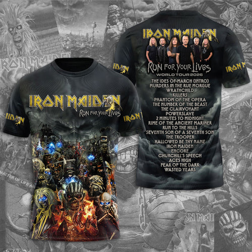 Iron Maiden 2026 World Tour 3D Apparel – TMTHU6489