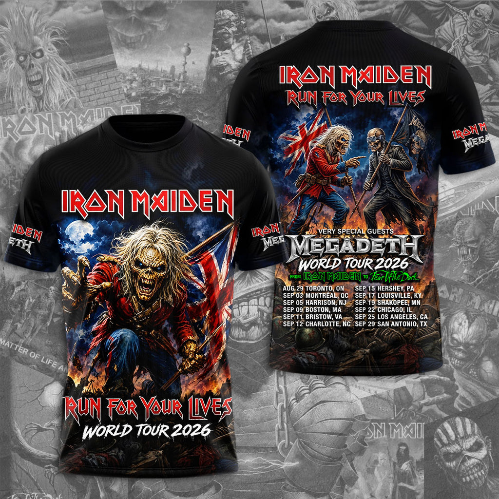 Iron Maiden 2026 World Tour 3D Apparel – TMTHU7116