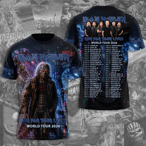 Iron Maiden 2026 World Tour 3D Apparel – TMTHU7766