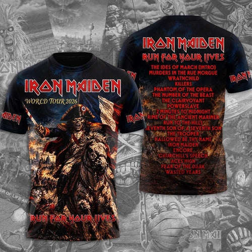 Iron Maiden 2026 World Tour 3D Apparel – TMTHU9689