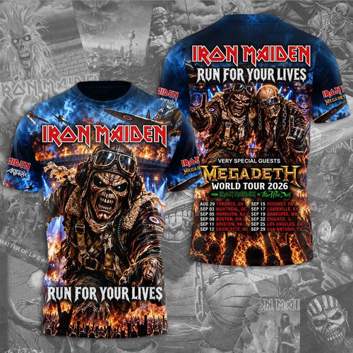Iron Maiden 2026 World Tour 3D Apparel – TMTHU9526
