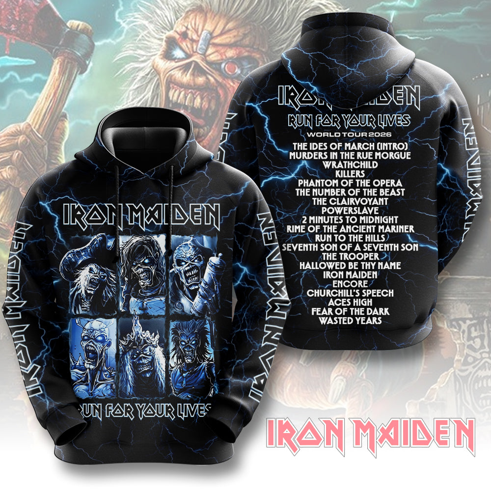 Iron Maiden 2026 World Tour 3D Apparel – TMTHU4803