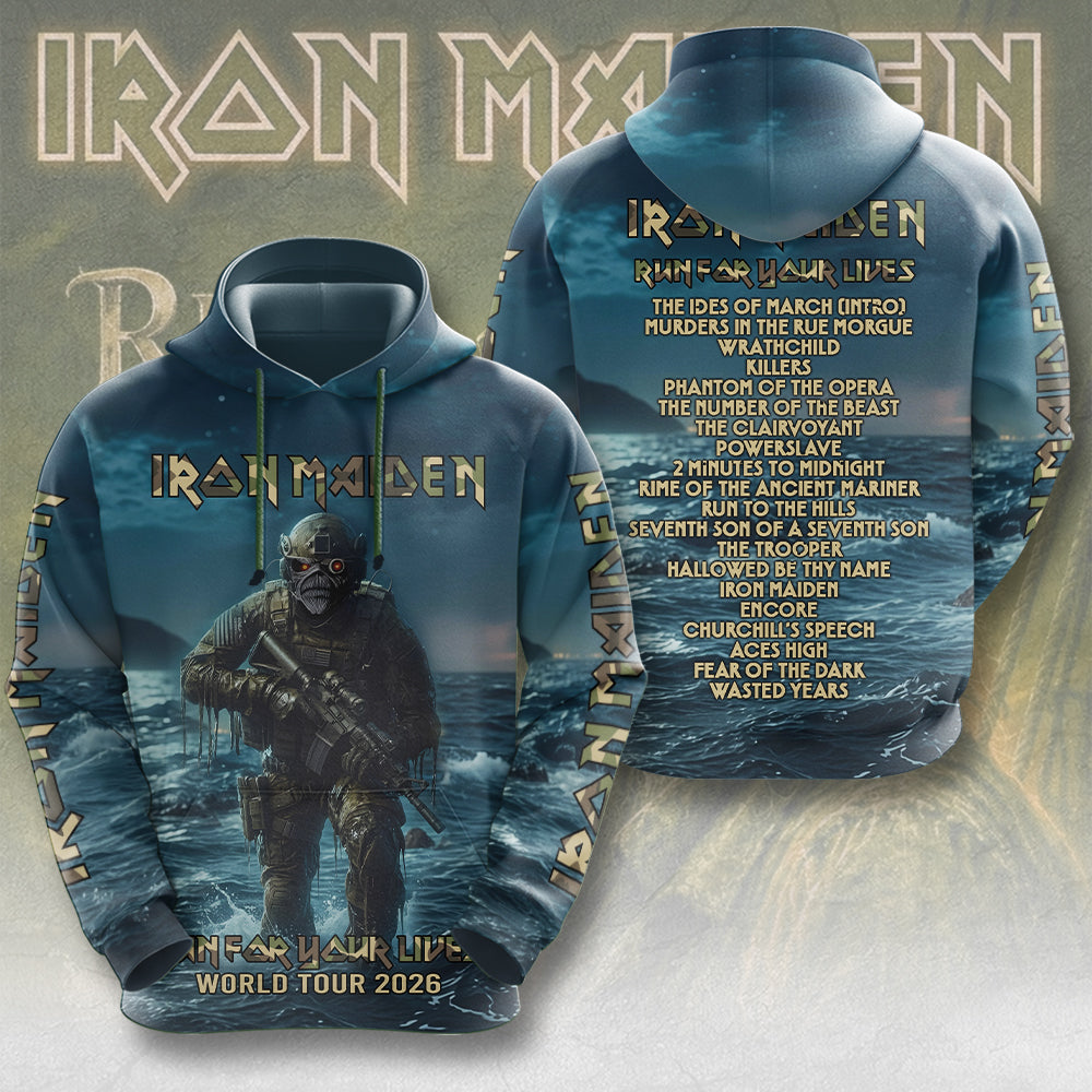Iron Maiden 2026 World Tour 3D Apparel – TMTHU6993