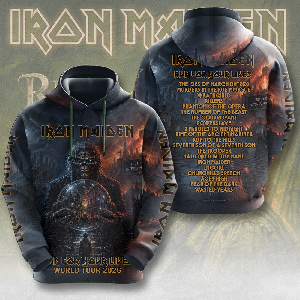Iron Maiden 2026 World Tour 3D Apparel – TMTHU6994