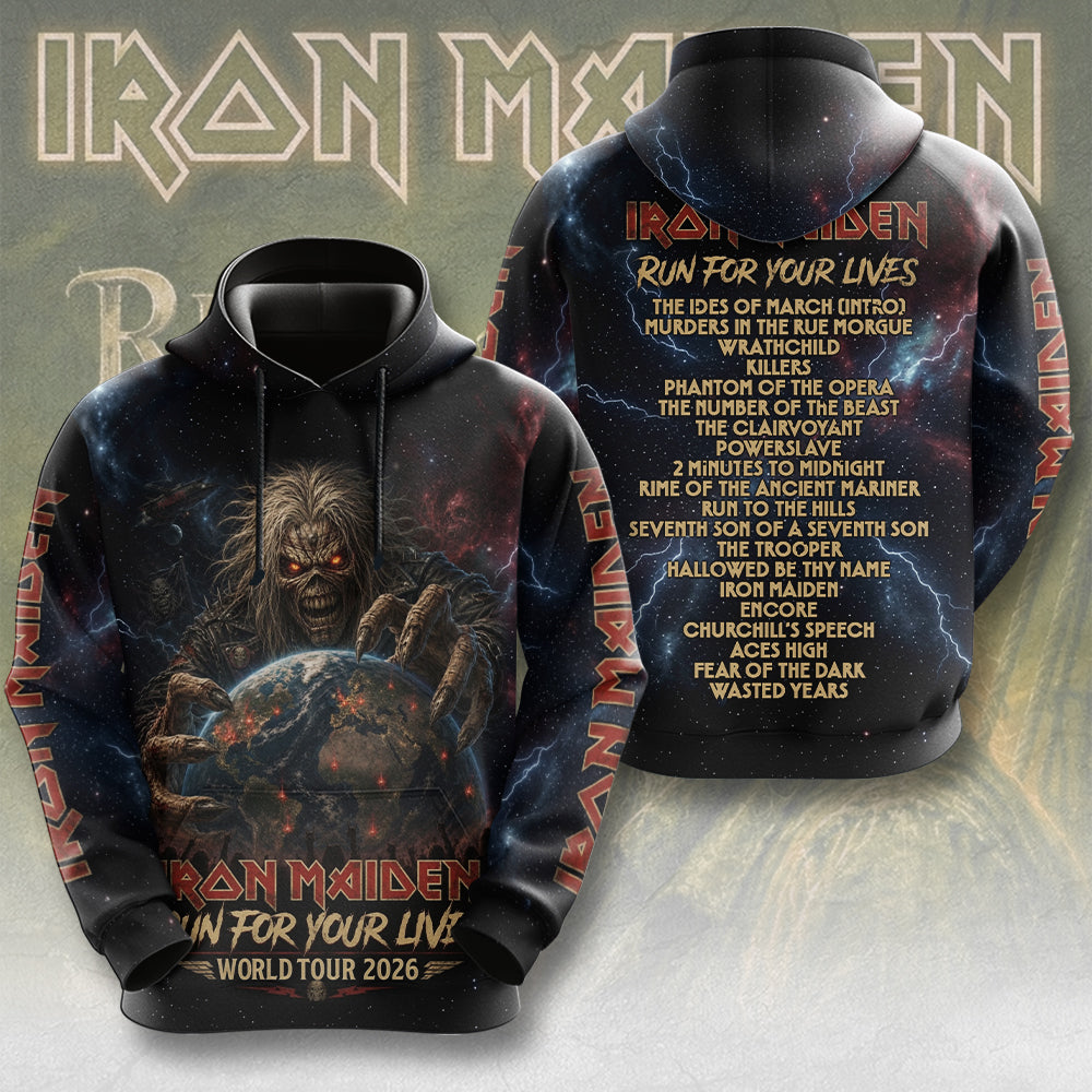 Iron Maiden 2026 World Tour 3D Apparel – TMTHU7136