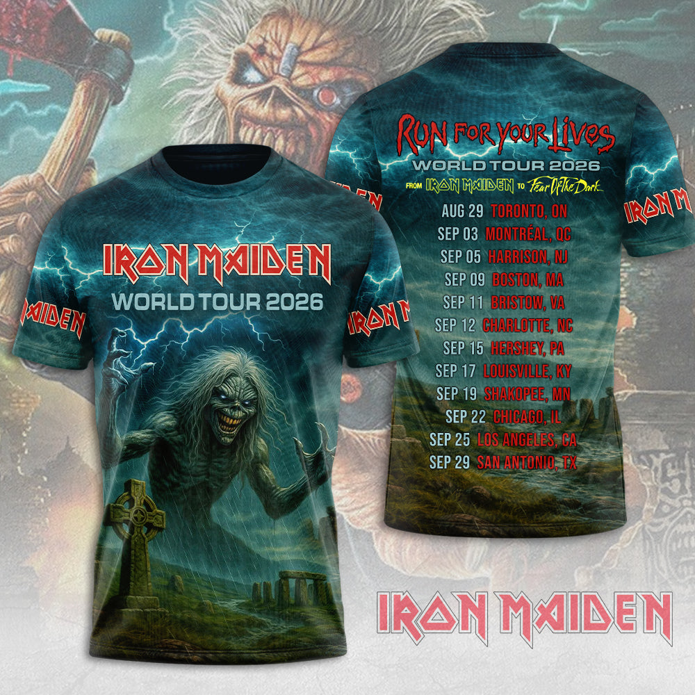 Iron Maiden 2026 World Tour 3D Apparel – MAITM15253