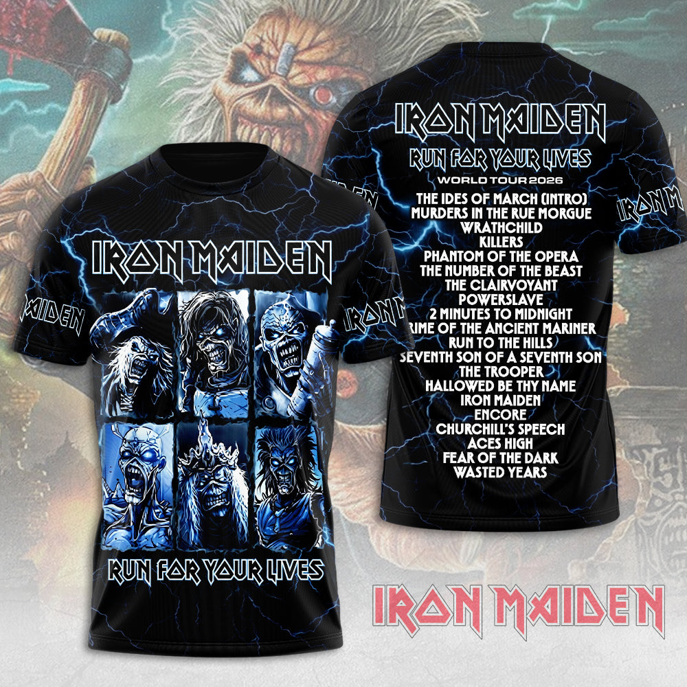 Iron Maiden 2026 World Tour 3D Apparel – TMTHU4803